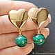 Earrings with agate, Earrings, St. Petersburg,  Фото №1