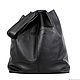 Order tote bag large leather - bag pack huge black shopper bag. BagsByKaterinaKlestova (kklestova). Livemaster. . Tote Bag Фото №3