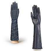 Винтаж handmade. Livemaster - original item Size 7.5. Winter gloves with a touch effect made of dark blue leather. Handmade.