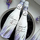 Декор свадебного шампанского сиреневый и серебристый, Бутылки свадебные, Дзержинск,  Фото №1