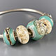 Maldives - set 5 lampwork beads - sea charms for bracelet, Bead bracelet, Moscow,  Фото №1