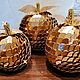   Золотое яблоко из 5 рублевых  монет, Денежный магнит, Самара,  Фото №1
