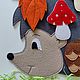 Развивающая игра Ёжик из фетра. Игровые наборы. Ирина-рукодельница. Интернет-магазин Ярмарка Мастеров.  Фото №2