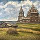  церковь Преображения Господня на острове Кижи. Картины. Ольга Коваленко. Интернет-магазин Ярмарка Мастеров.  Фото №2
