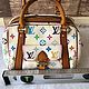 Винтаж: Сумка винтажная Louis Vuitton Priscilla Monogram White Multicolor. Сумки винтажные. Chic bags. Ярмарка Мастеров.  Фото №9