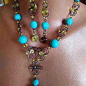 Украшения handmade. Livemaster - original item Necklace: Set of Turquoise necklace and Earrings. Handmade.