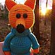 Order Knitted Fox Cub in sweater and pants. Knitted toys & Wood products. Livemaster. . Stuffed Toys Фото №3