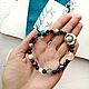 Amulet bracelet 'Cancer. Personal Universe' natural stones, Bead bracelet, Bryansk,  Фото №1
