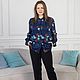 Order Italian chiffon blouse with floral print. NATALINI. Livemaster. . Blouses Фото №3