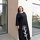 NATALINI  Бохо платье из хлопка в пол чёрное с аппликацией. Платья. NATALINI. Ярмарка Мастеров.  Фото №6