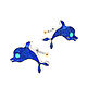 Lapis Lazuli Dolphin CUFFLINKS. Cufflinks handmade, Cuff Links, Moscow,  Фото №1