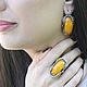 Order Jewelry set with amber made of 925 silver ALS0027. Sunny Silver. Livemaster. . Jewelry Sets Фото №3