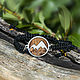 Mountain, a bracelet with a tree on a braided cord. Cord bracelet. Trinkki. Online shopping on My Livemaster.  Фото №2