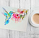 Spring bird - painting with watercolors, Pictures, Moscow,  Фото №1