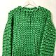 Свитер крупной вязки из толстой пряжи "Трын-трава". Свитеры. SoSimple handknit. Ярмарка Мастеров.  Фото №6
