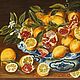 Oil painting lemons pomegranates in a Chinese vase. Pictures. elviramaistruk. Online shopping on My Livemaster.  Фото №2