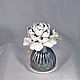 White peony for aroma diffuser. Aromatic diffusers. Elena Zaychenko - Lenzay Ceramics. My Livemaster. Фото №6