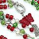 beads: With pendant made of coral, pearl and agate 'the Joy of summer', Beads2, Voronezh,  Фото №1