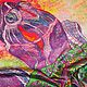 Шелковый платок «Черепаха в фиолетового-зеленых оттенках», Платки, Москва,  Фото №1