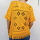Трендовая футболка крючком Muy buen amarillo. Футболки. Talking look. Ярмарка Мастеров.  Фото №4