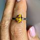 17. Натуральный желтый  циркон 2.95 ct, Кольца, Белорецк,  Фото №1