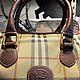 Винтаж: Винтажная сумка Burberry Nova Check Mini Boston. Сделано в Италии. Сумки винтажные. Chic bags. Интернет-магазин Ярмарка Мастеров.  Фото №2