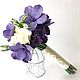 Wedding bouquet with roses and orchids. polymer clay, Wedding bouquets, Voskresensk,  Фото №1