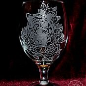 Посуда handmade. Livemaster - original item Tigress. a glass of beer.. Handmade.