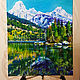 Oil painting Altai mountain landscape with lake. Pictures. Svetlana Samsonova. My Livemaster. Фото №6