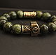 Bracelet with Thor's hammer made of natural stone. Bead bracelet. MintTiger. My Livemaster. Фото №4