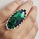 Azuromalachite 'Bouquet' ring, silver. Rings. EdGems jewerly. Online shopping on My Livemaster.  Фото №2
