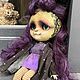 Забронировано. Черная Кошка Custom Artdoll Halloween. Кукла Кастом. Рагиневич Наталья (raginevich). Интернет-магазин Ярмарка Мастеров.  Фото №2