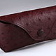 Eyeglass case (eyeglass case) made of genuine ostrich leather IMS0775K1. Eyeglass case. CrocShop. My Livemaster. Фото №5