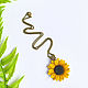 Sunflower pendant made of polymer clay Pendant on a chain Flower Pendant, Pendant, Voronezh,  Фото №1