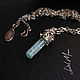 Pendant with stone crystal aquamarine 'c' (Aquamarine)No№3. Pendant. Del-moro. Online shopping on My Livemaster.  Фото №2