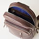 Men's leather shoulder backpack 'Kortez' (Tobacco). Men\'s bag. DragonBags - Men's accessories. My Livemaster. Фото №5