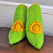 Аксессуары handmade. Livemaster - original item Socks: Home Slippers. Handmade.