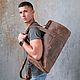 Кожаная Дорожная сумка Duffle Dark Brown. Дорожная сумка. Manticastore. Ярмарка Мастеров.  Фото №8