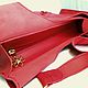 JESSICA RED. Leather handbag purse.Hand stitch. Classic Bag. Elena Borkova (divelen). My Livemaster. Фото №4