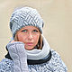 'Vivien ' double winter hat (color St. gray black). Caps. Natalie Wool -Art. Online shopping on My Livemaster.  Фото №2