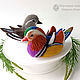 Duck Mandarin Drake / Interior bird felted wool. Felted Toy. Woolen Zoo. My Livemaster. Фото №4