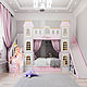Кровать двухъярусная Замок феи, Мебель для детской, Москва,  Фото №1