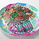 'Bouquet - refined gypsophila' decorative plate. Decorative plates. Art by Tanya Shest. My Livemaster. Фото №5