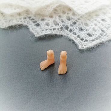 Куклы и игрушки ручной работы. Ярмарка Мастеров - ручная работа Стопы ног 16 мм (прямые) детские. Миниатюра 3Д. Handmade.