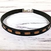 Украшения handmade. Livemaster - original item Leather Choker Bracelet Winding Braid. Handmade.