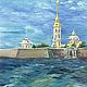Картина "Полдень в Петербурге". Холст, масло, Картины, Санкт-Петербург,  Фото №1