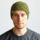 Green Hemp Beanie Hat #099. Caps. Hemp bags and yarn | Alyona Larina (hempforlife). My Livemaster. Фото №4