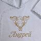 Order Christening shirt 'Angel' with hood and name embroidery. Happy White. Livemaster. . Baptismal shirts Фото №3