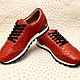 Order Women's sneakers, made of genuine python leather, in bright red color!. SHOES&BAGS. Livemaster. . Sneakers Фото №3