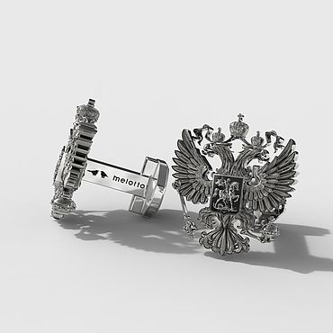 Украшения ручной работы. Ярмарка Мастеров - ручная работа Запонки: Герб России. Handmade.